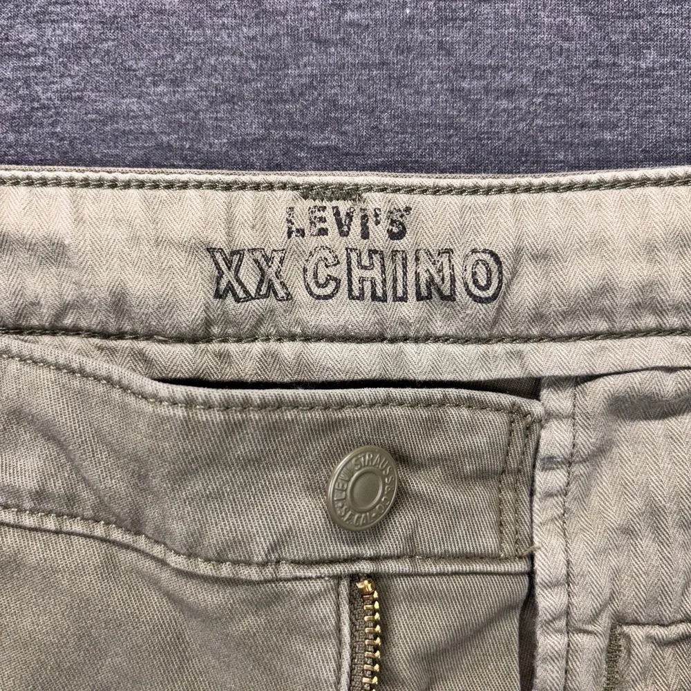 Levi's XX Chino Pants Mens 32x30‎  Standard Taper Olive Green Stretch Workwear